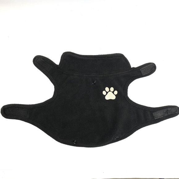 Top Paw Dog 2 in 1 Coat Sweater Vest Small Black Grey Fleece Reflective Winter - Picture 6 of 10